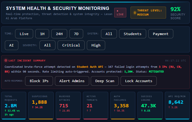 صورة Security Dashboard